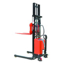 Vulcan semi electric straddle stacker with adjustable forks