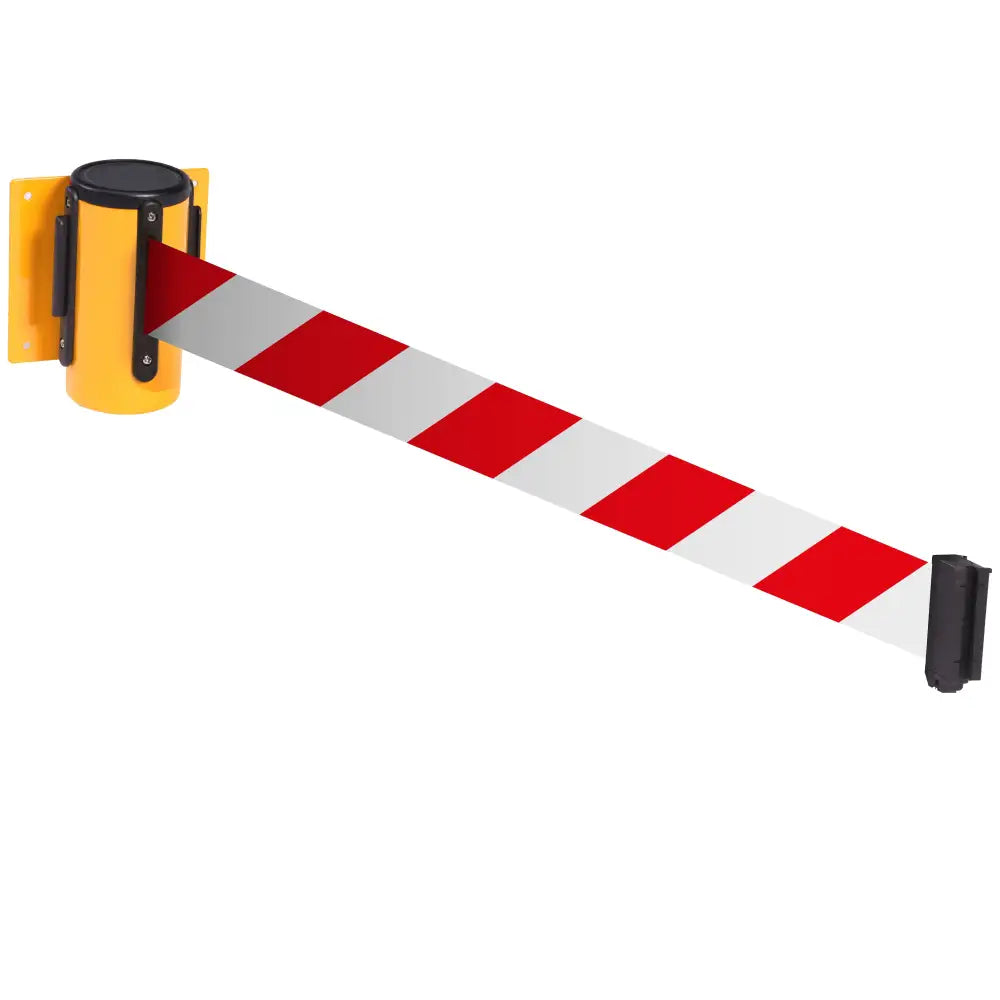 Wall mounted belt barriers - chevron belt