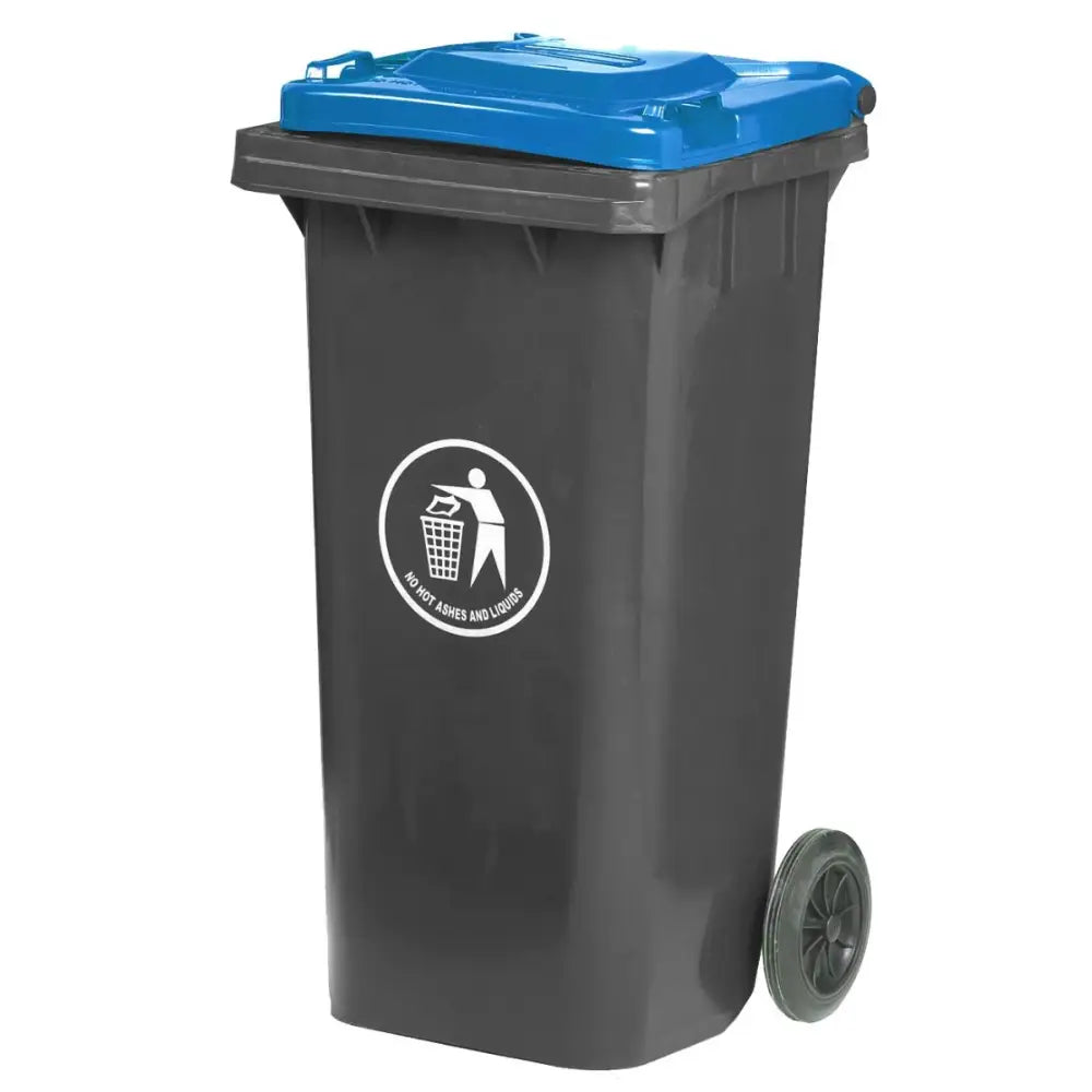 Wheeled bins with coloured lids