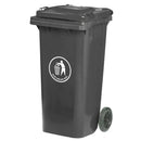 Wheeled bins with coloured lids