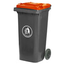 Wheeled bins with coloured lids