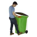 Wheeled bins with side pedal