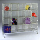 Wire mesh compartment lockers with doors