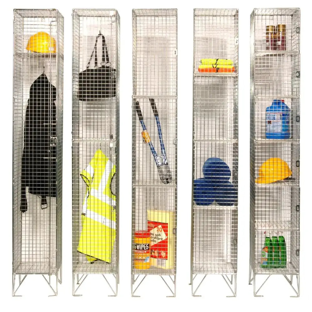 Wire mesh lockers