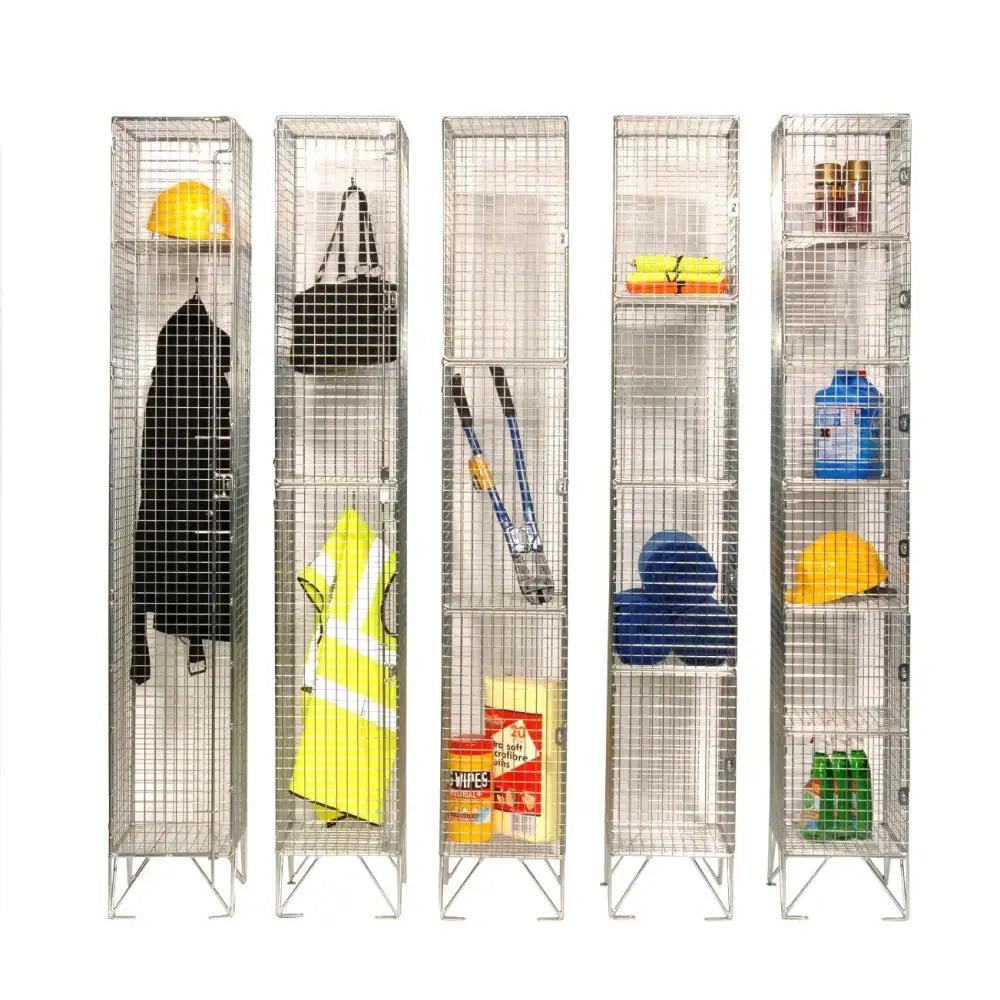 Wire mesh lockers