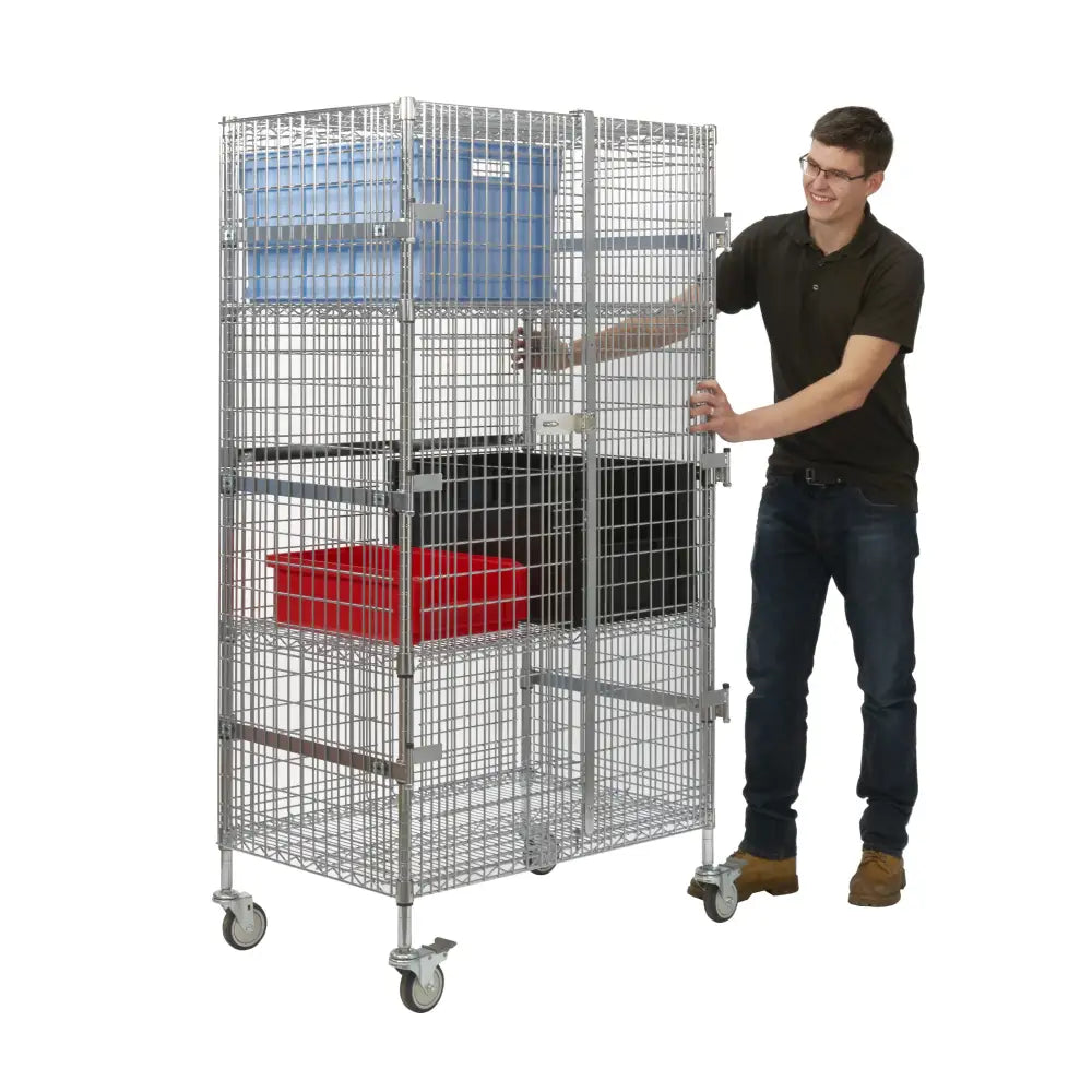 Wire mesh security trolleys