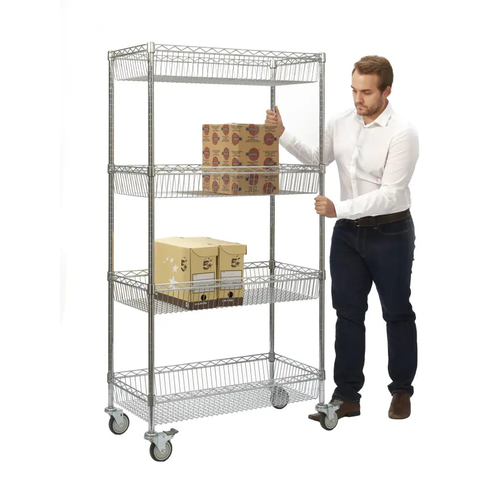 Wire mesh trolley