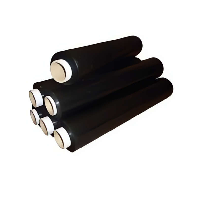 Heavy Duty 500mm x 250m Black Pallet Stretch Wrap Film, Std. Core (Box of 6) Stretch Wrap Rolls Transpal   